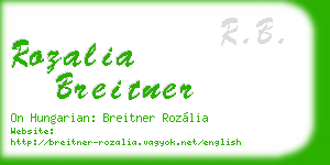 rozalia breitner business card